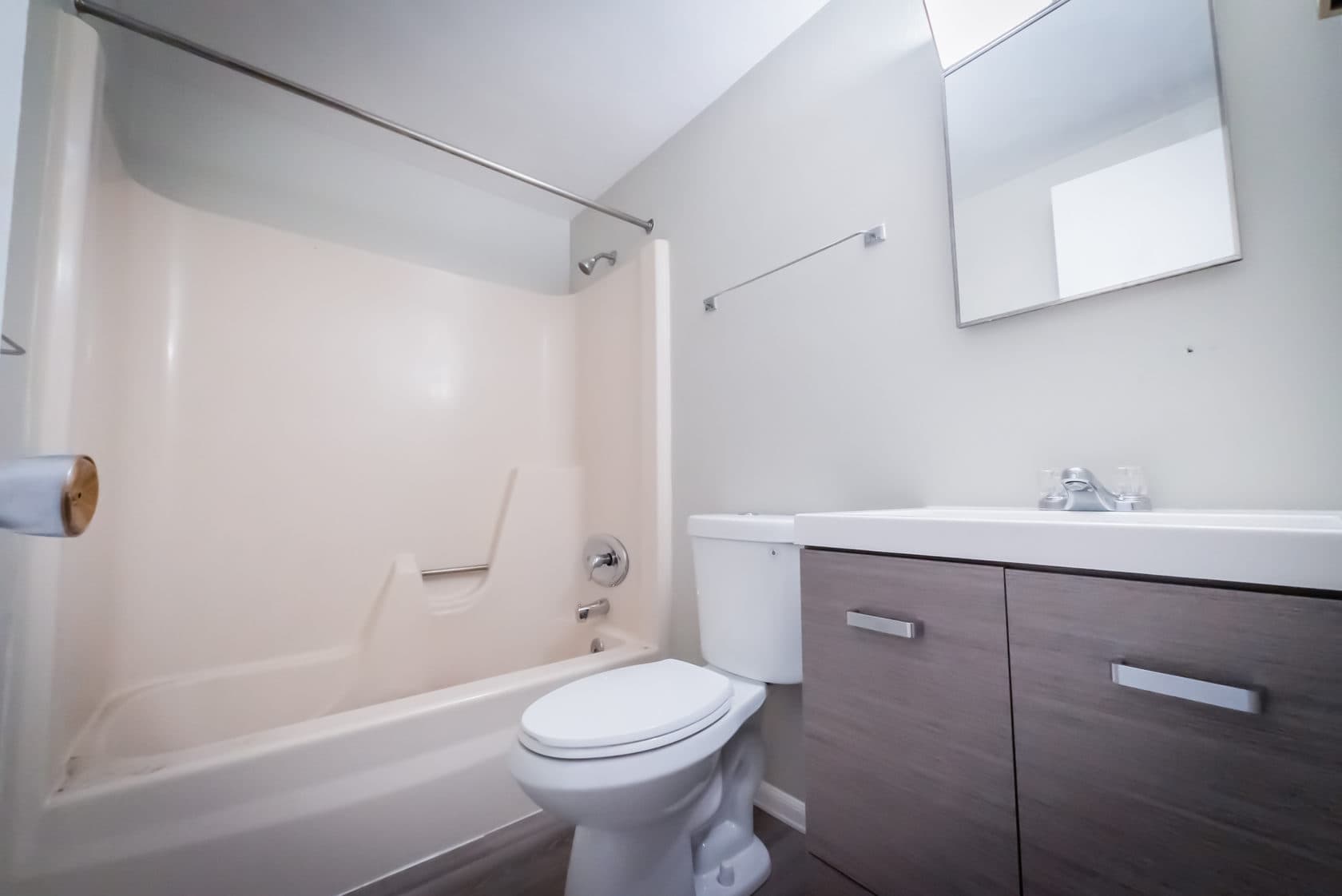 Modern and stylish apartment bathroom